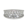 14K White Gold Tapered Pave Anniversary Ring (1.70ctw)