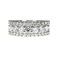 14K White Gold Diamond Anniversary Ring With Pave Accents (1.73ctw)