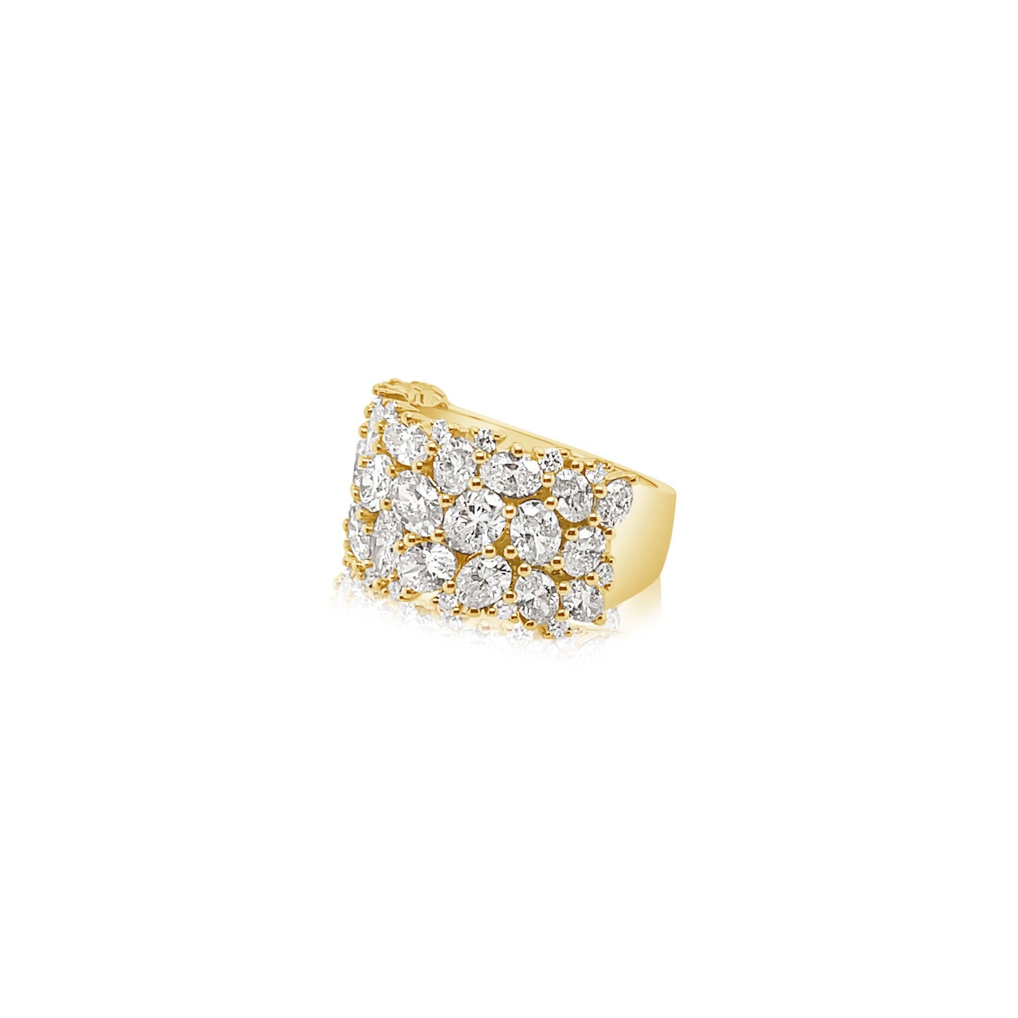 14K Yellow Gold Oval And Round Diamond Ring (3.86ctw)