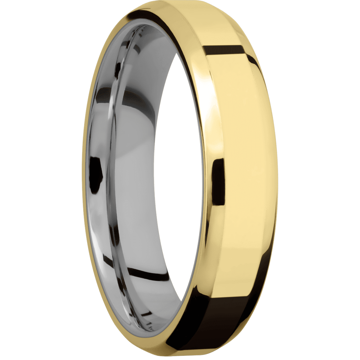 18K Yellow Gold + Polish , Polish Finish + Titanium