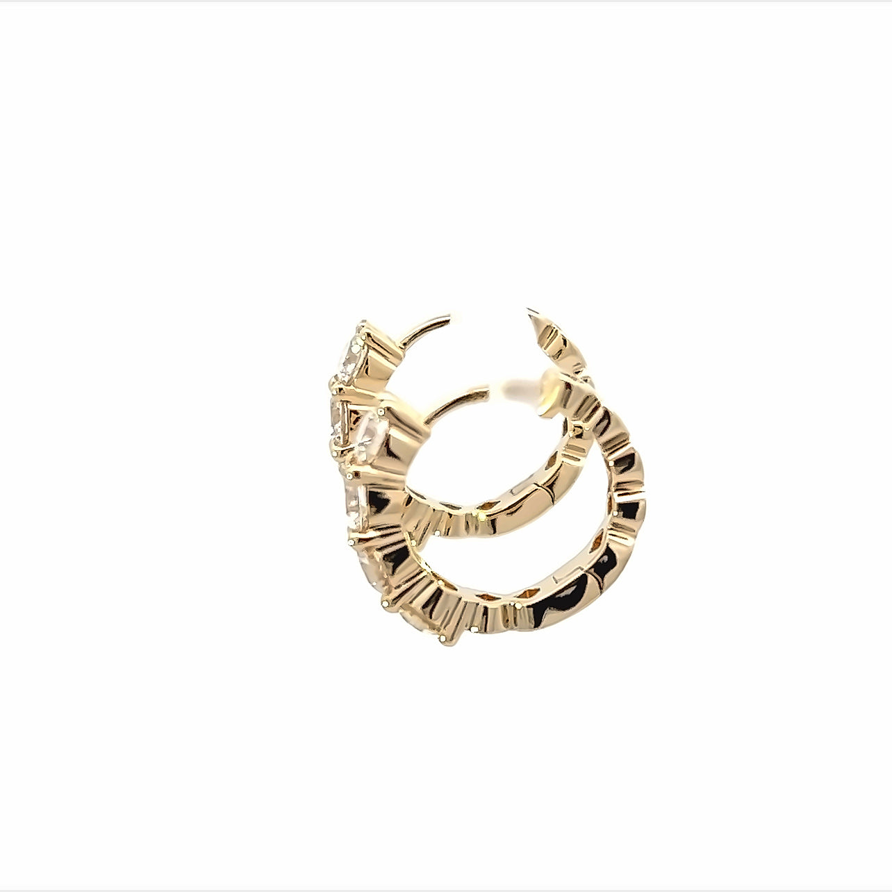 14K Yellow Gold Diamond Hoop Earrings (1.65ctw) 