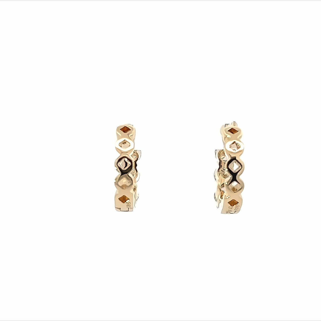 14K Yellow Gold Diamond Hoop Earrings (1.65ctw) 