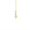 14K Yellow Gold Asscher Cut Double Halo Diamond Pendant (1.44ctw) 