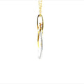 18K Yellow And White Gold Diamond Circle Drop Pendant (.63ctw) 