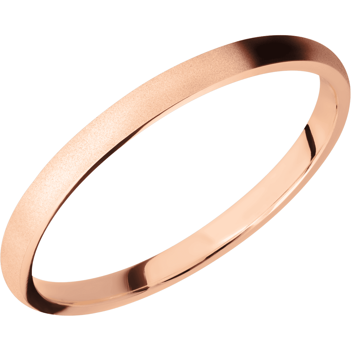 18K Rose Gold + Bead Finish