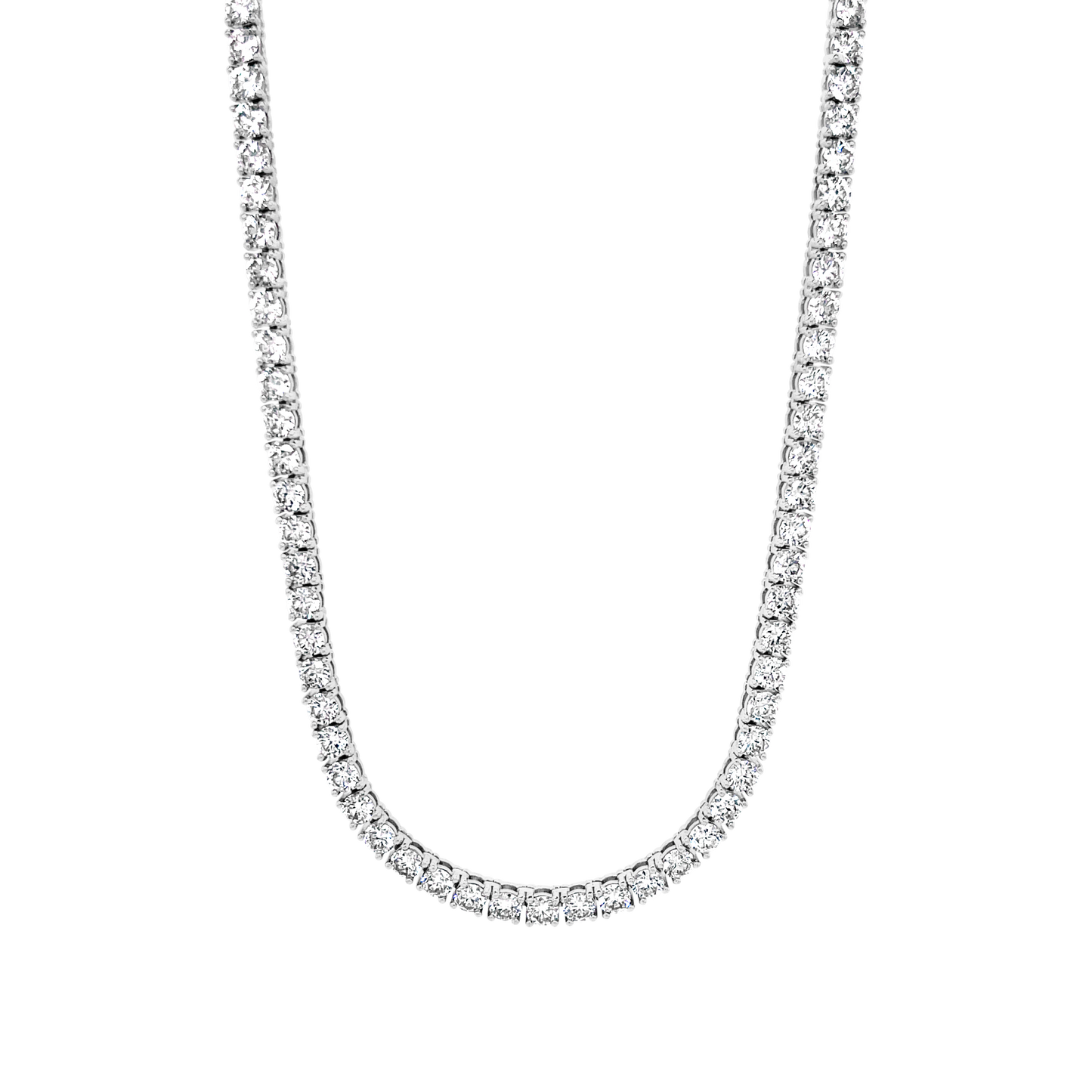 18K White Gold Diamond Necklace (13.03ctw) 