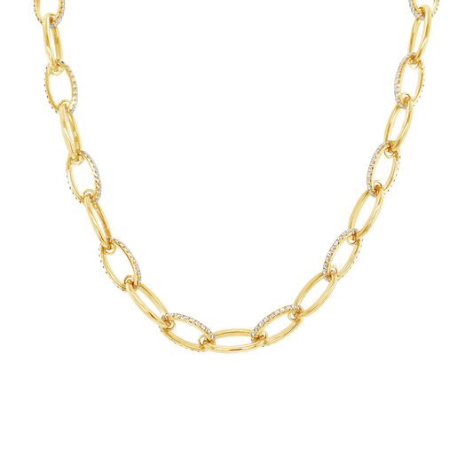 18K Yellow Gold Diamond Necklace (3.75ctw) 