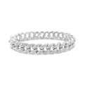 14K White Gold Micro Pave Diamond Curb Bracelet (8.36ctw)