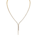 14K Yellow Gold Lariat Diamond Tennis Necklace (7.78ctw)