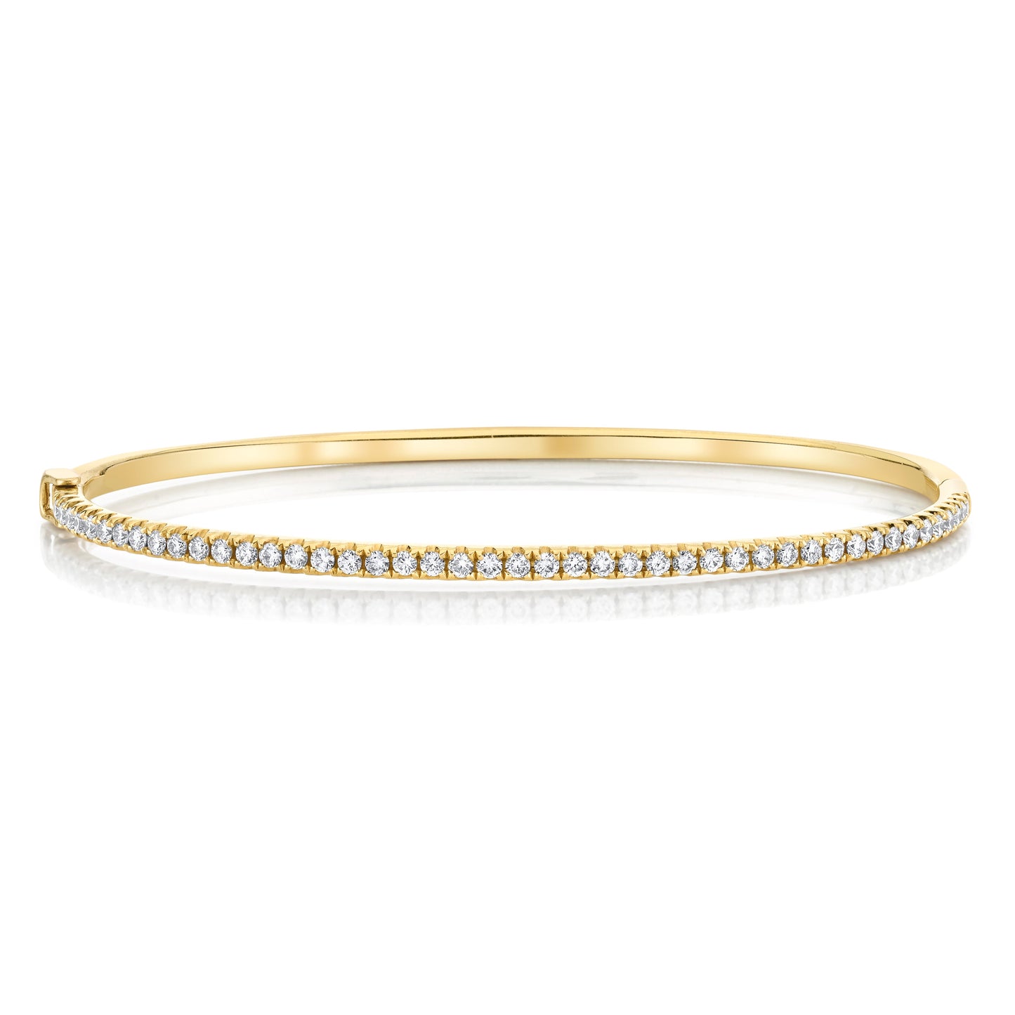 14K Yellow Gold Pave Diamond Bangle (0.78ctw)