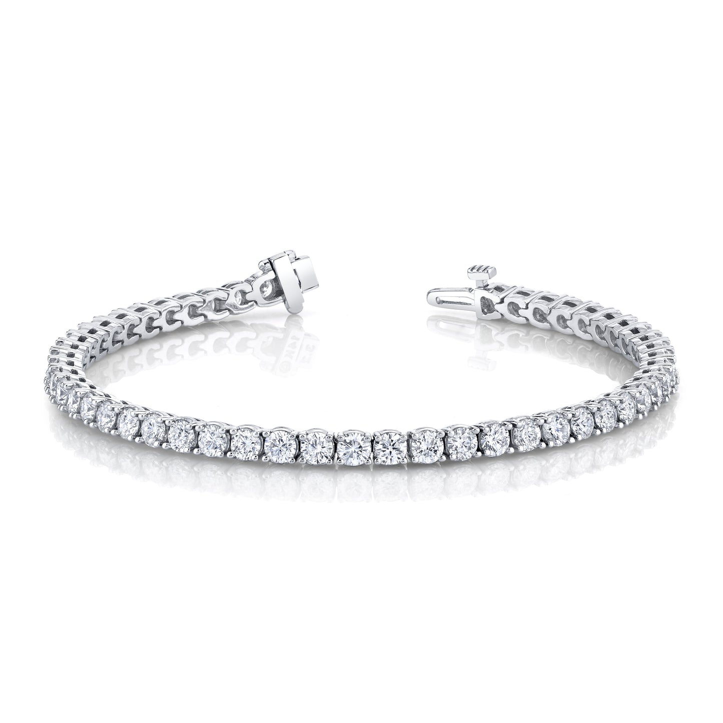 Classic Tennis Bracelet With Round Brilliant Diamonds - Options Available