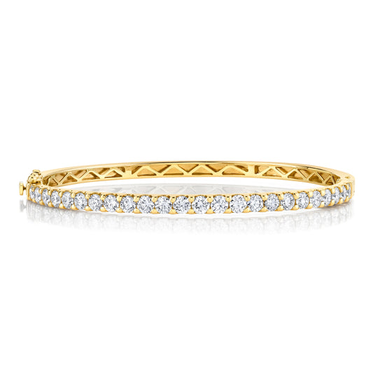 14K Yellow Gold Diamond Bangle Bracelet (2.85ctw)