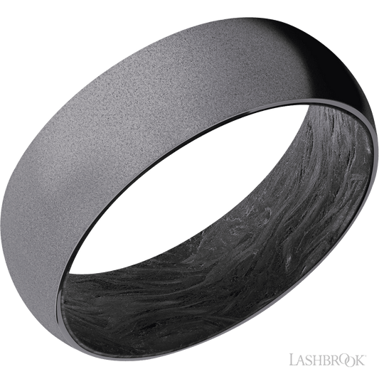Tantalum with Sand Finish and Forged Carbon Fiber