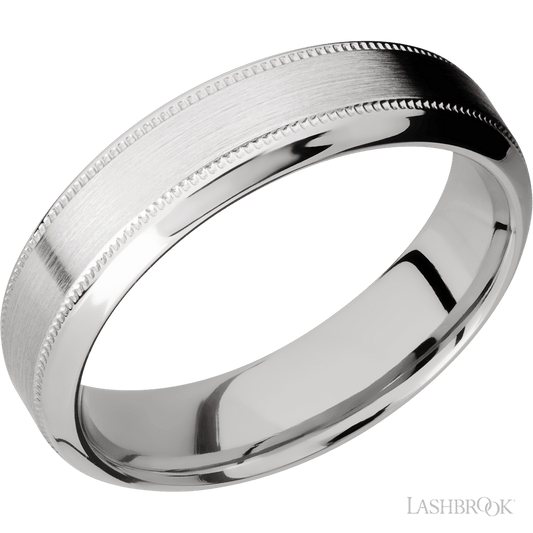 14K White Gold with Satin , Polish Finish