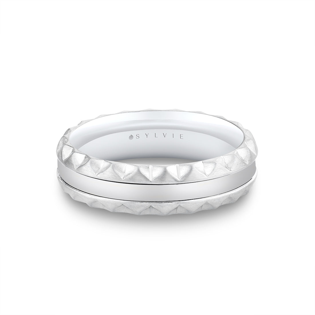 Fluted Shell Two Tone Mens Band - Holden