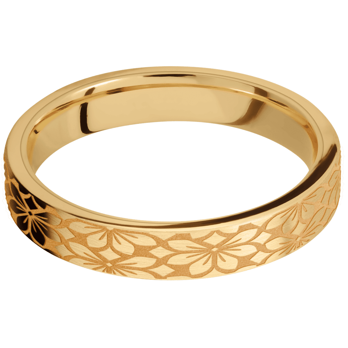 14K Yellow Gold + Satin Finish + 10K Yellow Gold