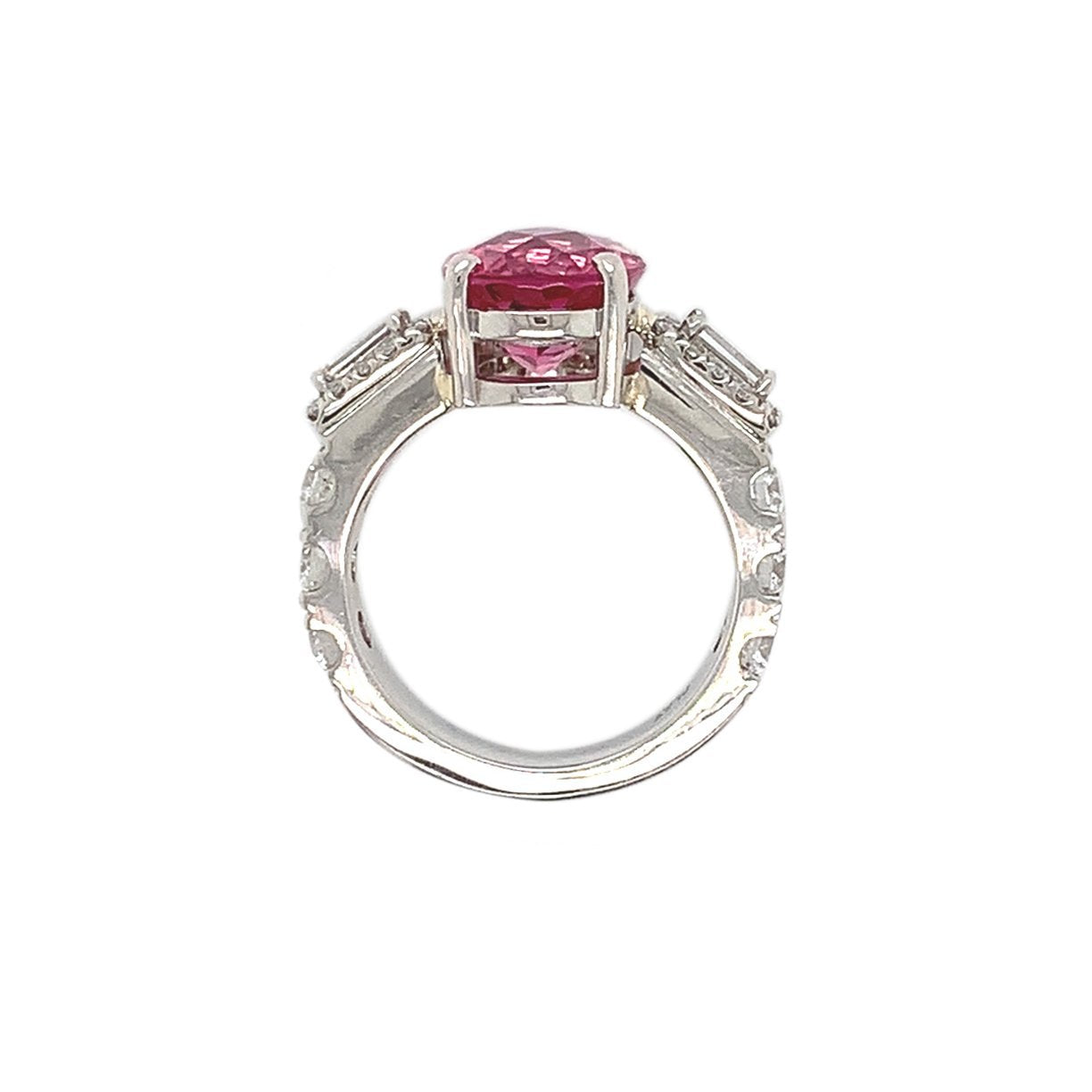 Platinum Pink Tourmaline and Diamond Ring (5.52ctw)