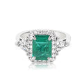 14K White Gold Emerald and Diamond Ring (4.05ctw)
