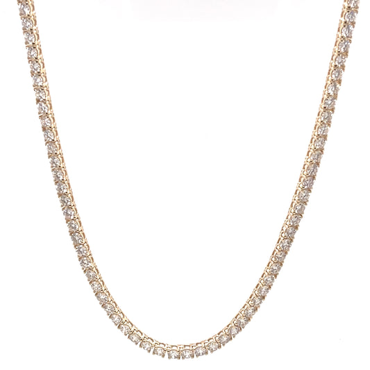 14K Yellow Gold Riviera Necklace (19.35ctw)