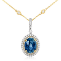 18K White & Yellow Gold Sapphire & Diamond Pendant (8.33ctw)