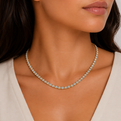 Yellow Gold Lab-Diamond Classic Riviera