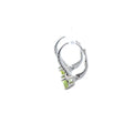 14K White Gold Peridot And Diamond Drop Earrings (1.20ctw) 
