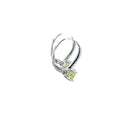 14K White Gold Peridot And Diamond Drop Earrings (1.20ctw) 