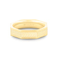 Shell Apex Octagonal Engraved Mens Band - Gavin