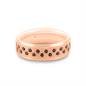 Heritage Brushed Black Diamond Mens Band - Beau