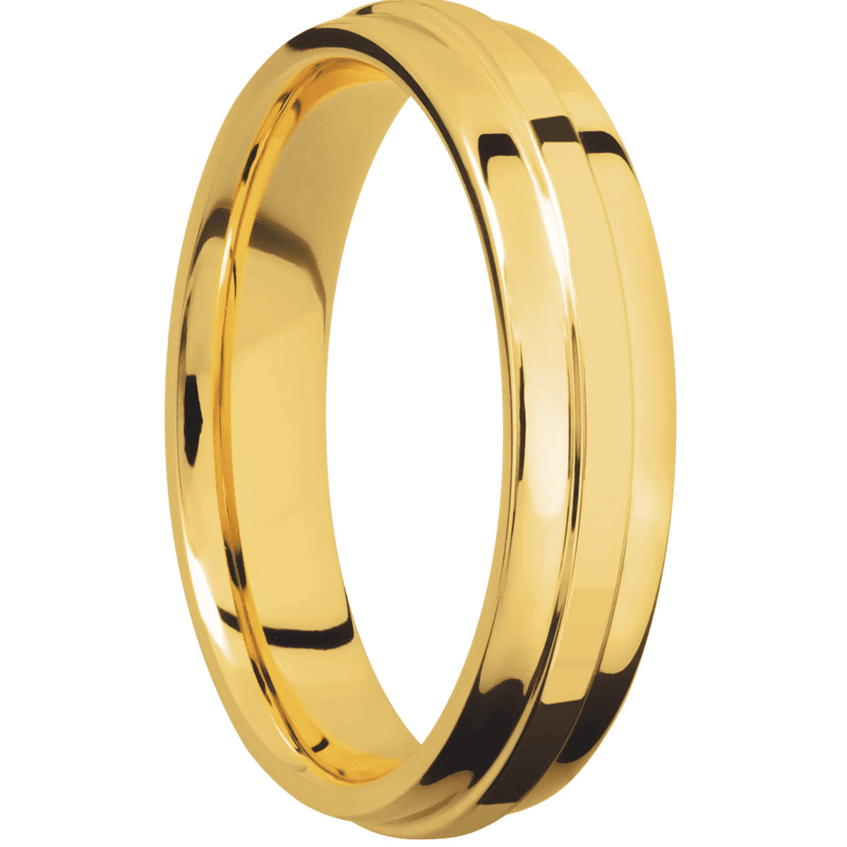 18K Yellow Gold + Polish , Polish Finish