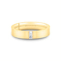 Legacy Shell Brushed Baguette Mens Band - Beckham