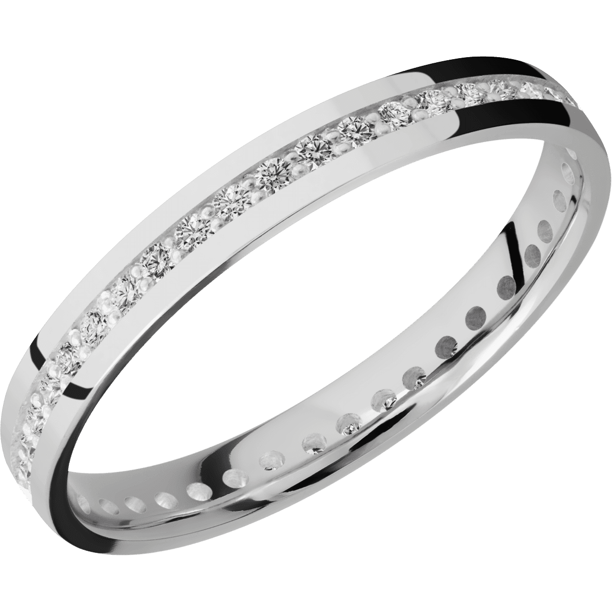 14K White Gold + Polish Finish
