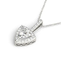 14K White Gold Trillion Diamond Halo Pendant (1.10ctw)