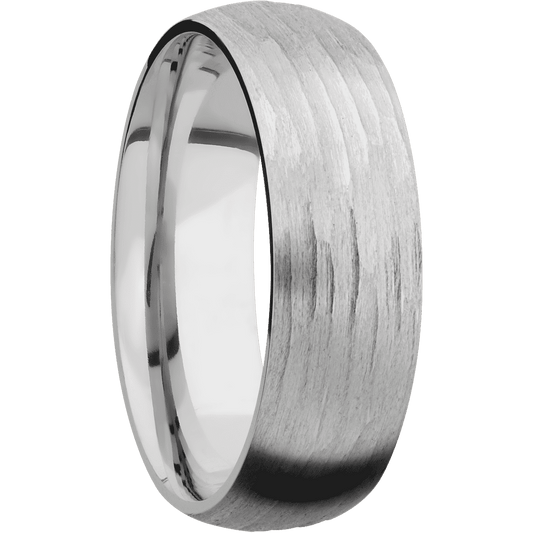 14K White Gold + Treebarkh Finish