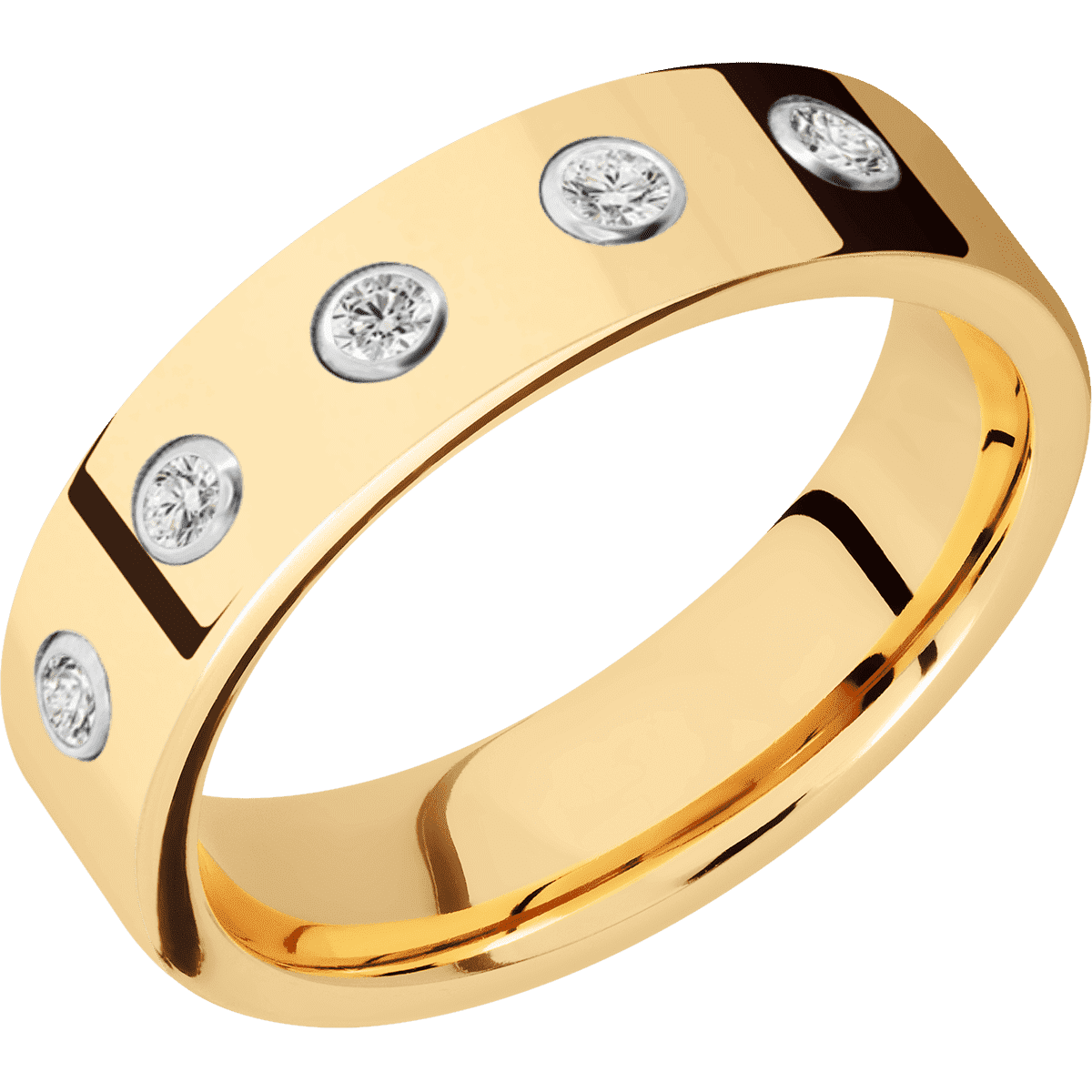 14K Yellow Gold + Polish Finish