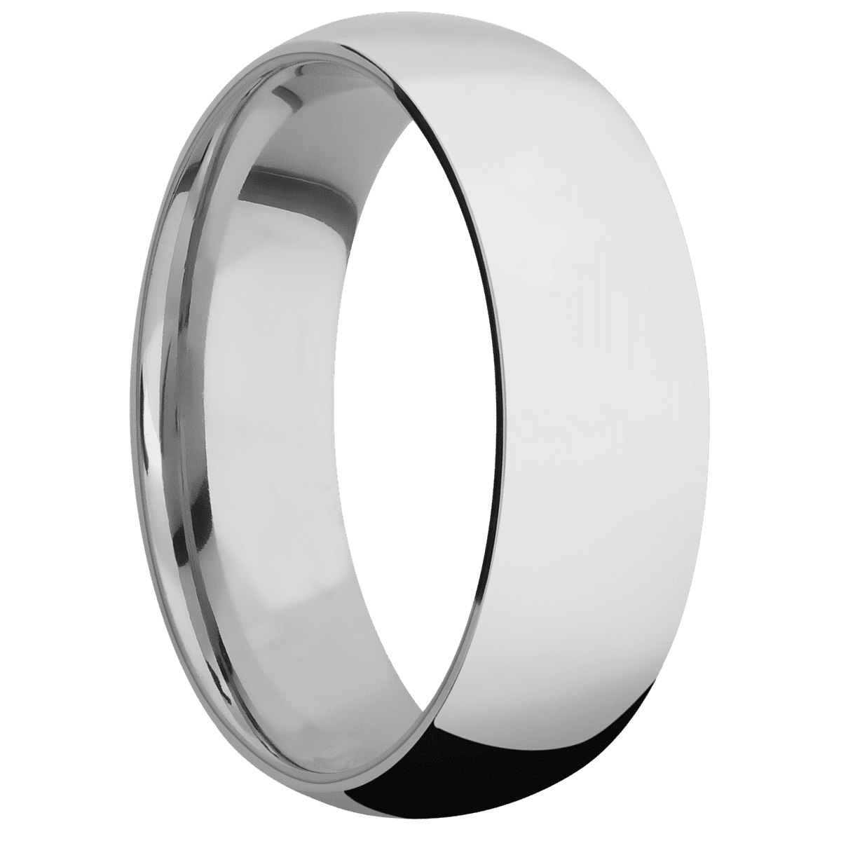 14K White Gold + Polish Finish + Titanium