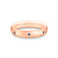 Heritage Brushed Sapphire Mens Band - Omar