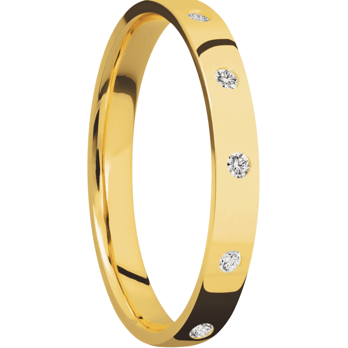 18K Yellow Gold + Polish Finish