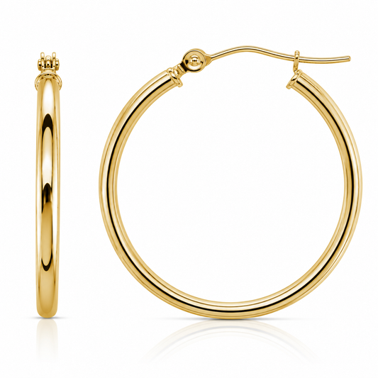 Yellow Gold Extra Large Hoop Earrings