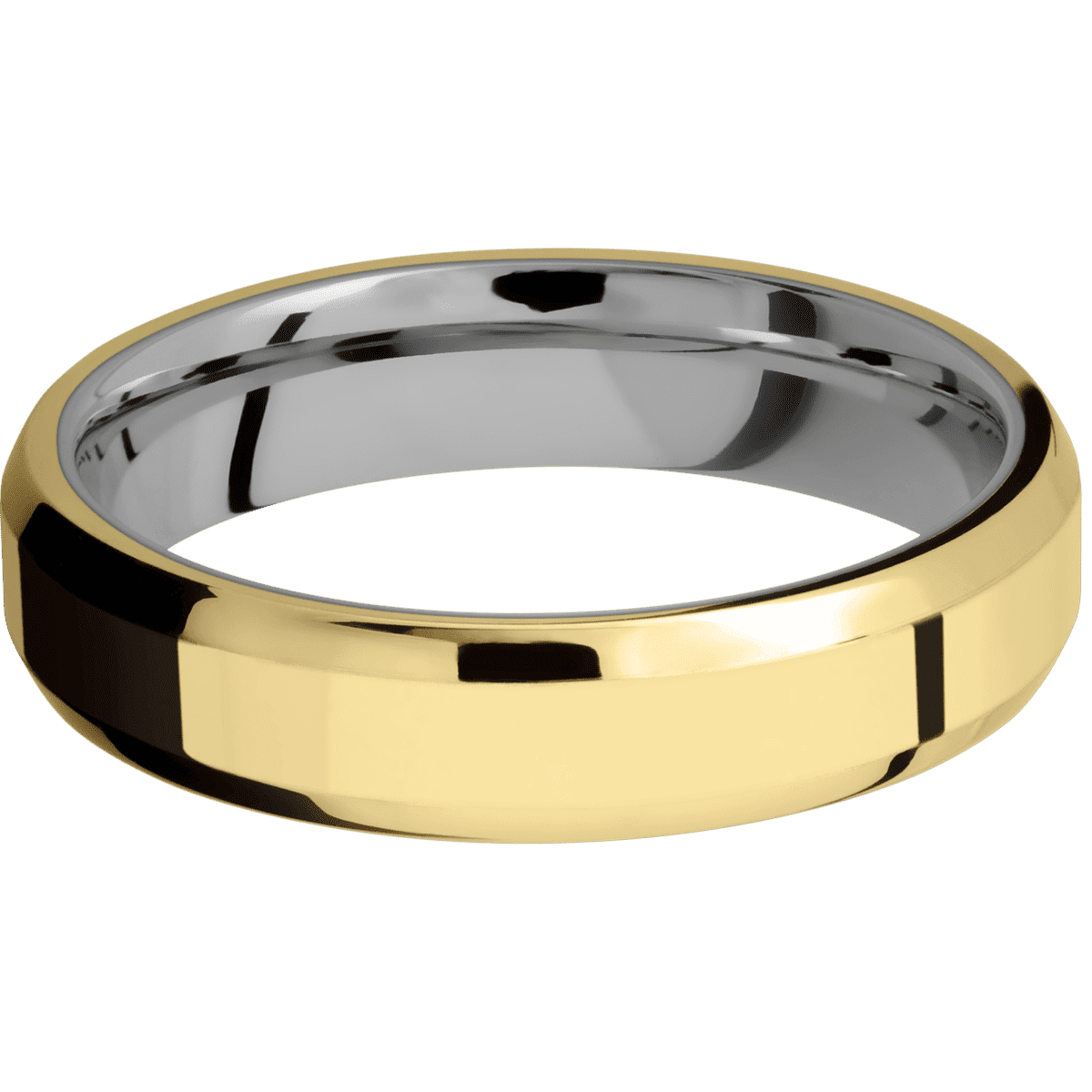 18K Yellow Gold + Polish , Polish Finish + Titanium