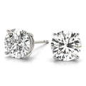 Four Prong Basket Set Lab-Grown Round Brilliant Diamond Stud Earrings