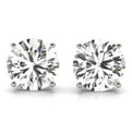 Four Prong Basket Set Lab-Grown Round Brilliant Diamond Stud Earrings