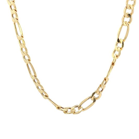 14K Yellow Gold Figaro Chain (24")