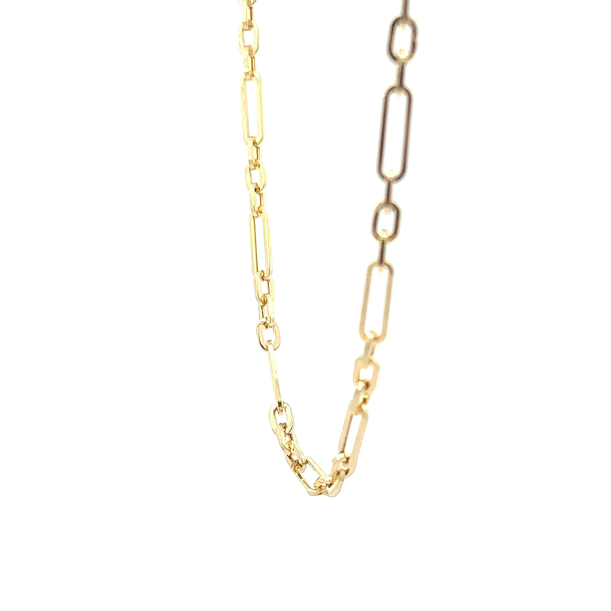 14K Yellow Gold Oval Link Chain (18")