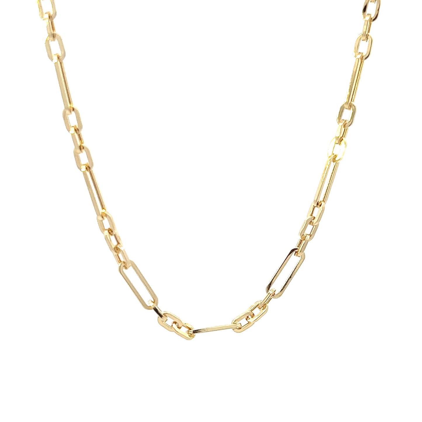 14K Yellow Gold Oval Link Chain (18")