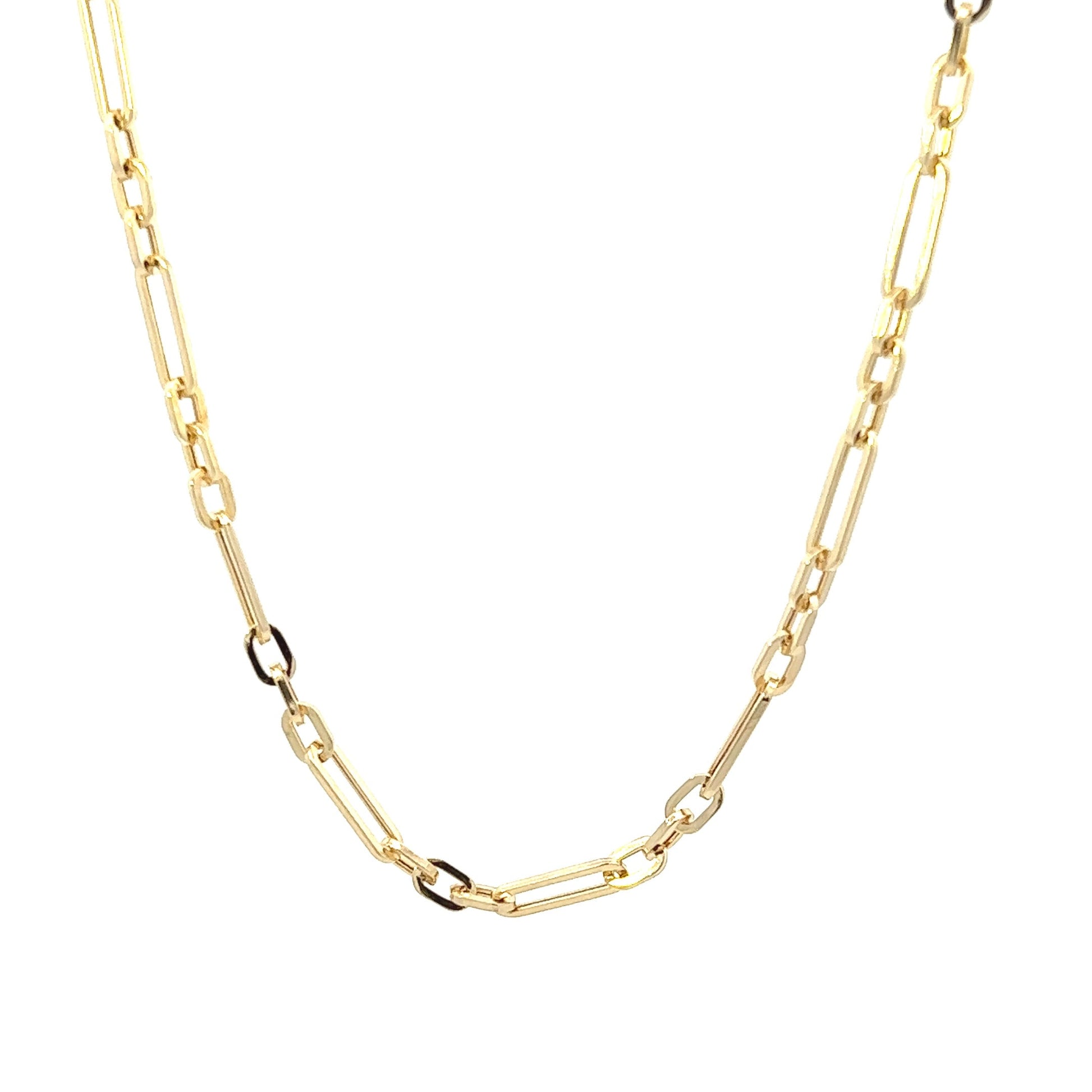 14K Yellow Gold Fancy Link Chain (18") 