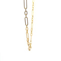 14K Yellow Gold Long Link Figaro Chain (16")