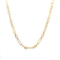 14K Yellow Gold Long Link Figaro Chain (16")