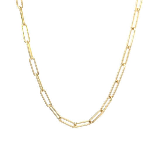 14K Yellow Gold Paperclip Chain (18")