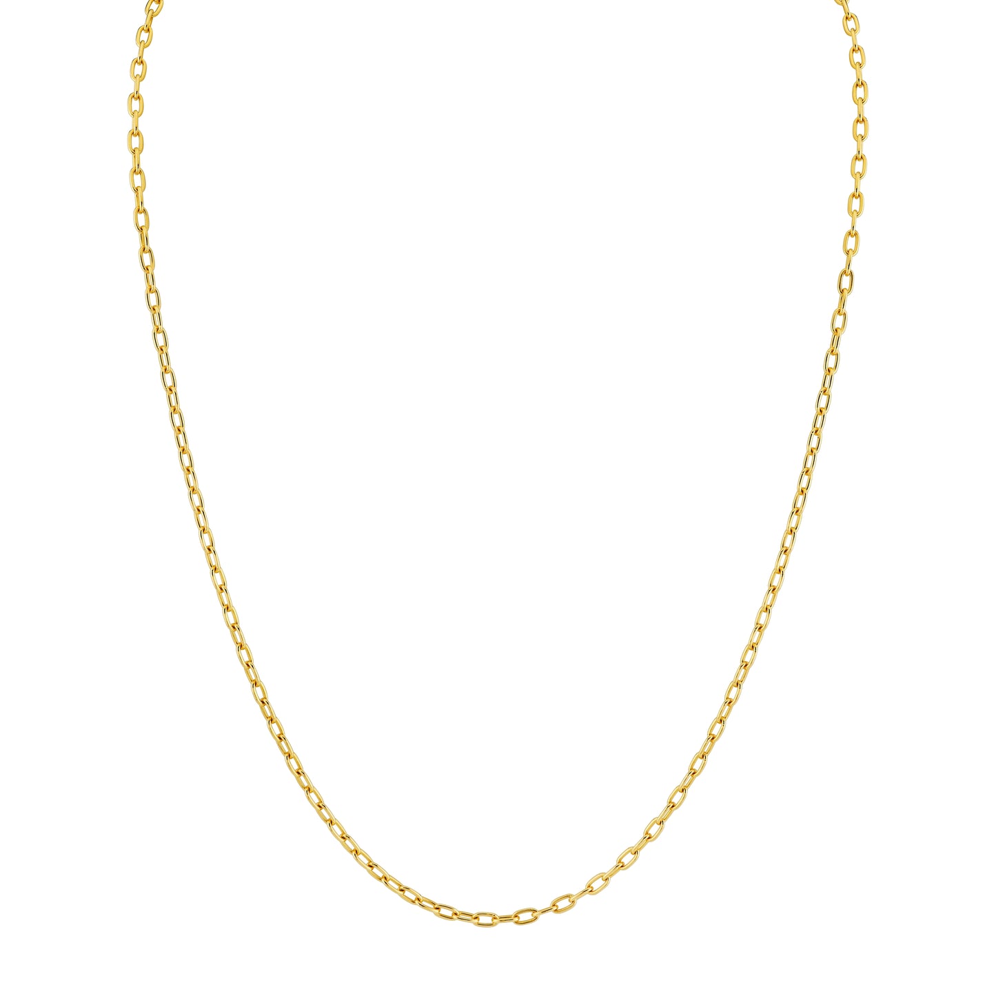 18K Yellow Gold 2.9mm 24" Oval Link Chain